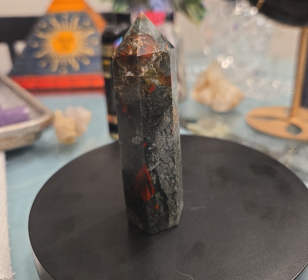 African bloodstone Crystal Tower